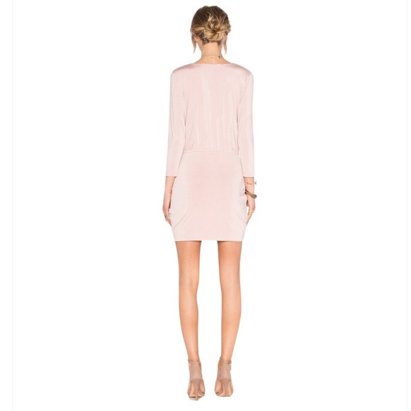 NEW-Lovers + Friends Love Happy Mauve Pink Bodycon Long Sleeve Mini Dress - Picture 3 of 6